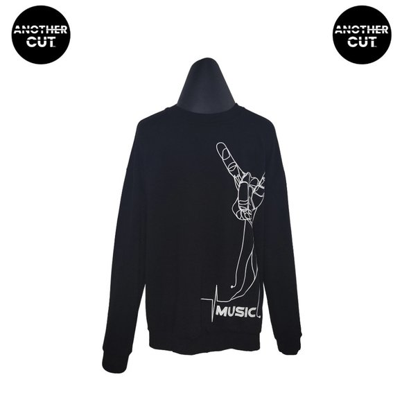 BLACK MUSIC SWEATSHIRT - Picture 1 of 3